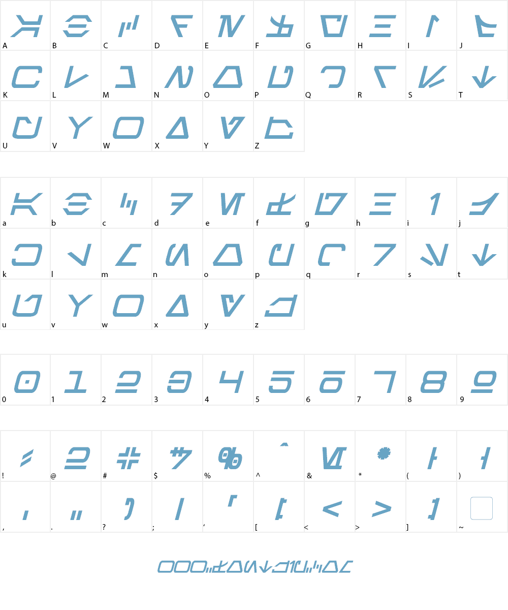 Aurebesh Font Character